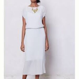 Bordeaux Light Blue Midi Dress